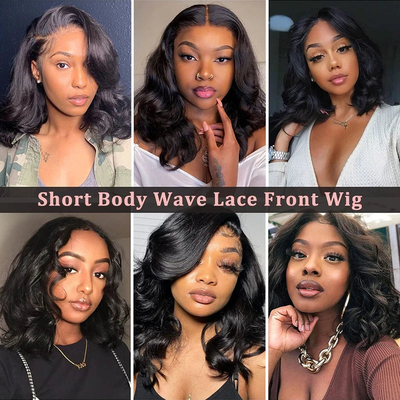 Transparent Body Wave Lace Front Bob Wig