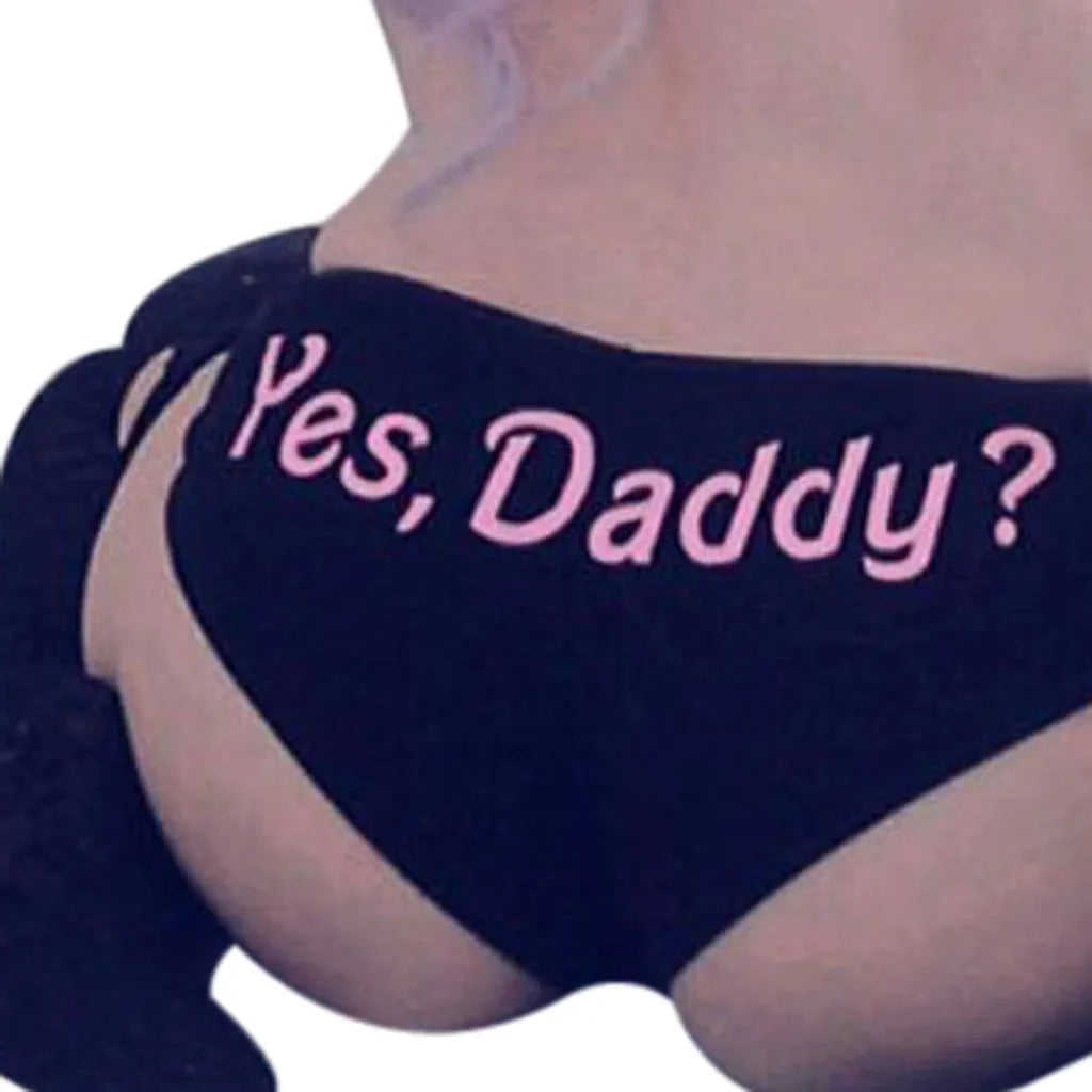 Stylish "Yes Daddy" Letter Underpants