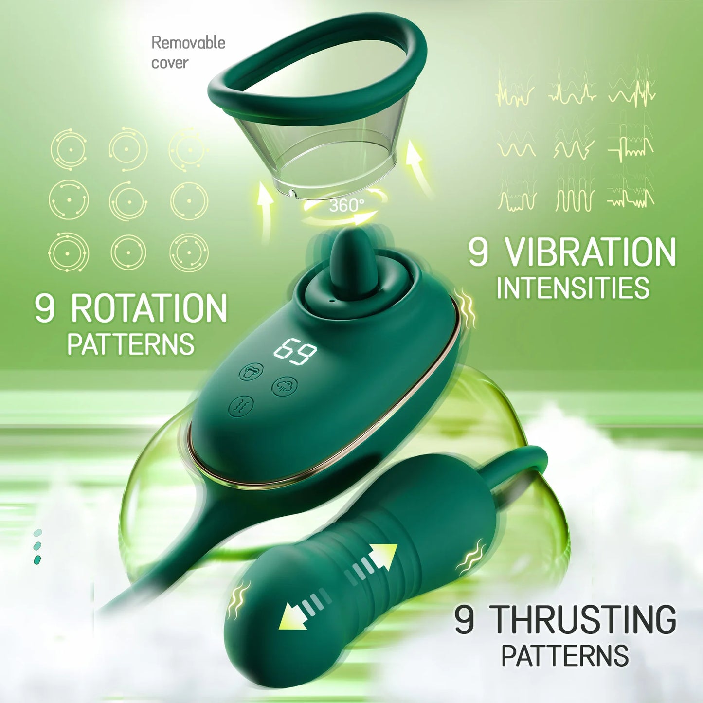 3 in 1 Vacuum Licking Vibrator