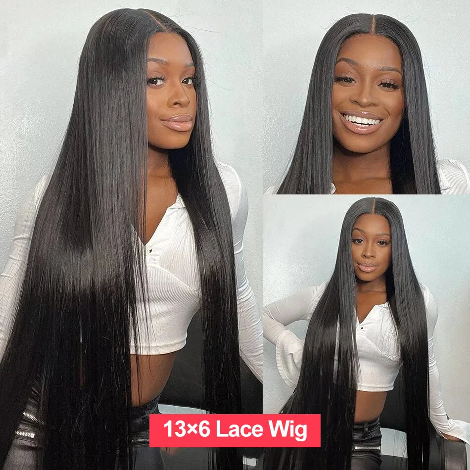 Straight  Black Lace Frontal glueless wig