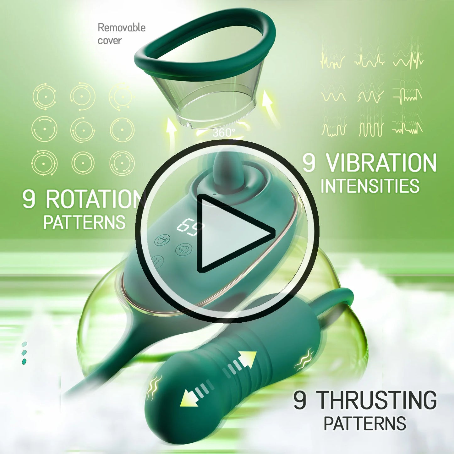 3 in 1 Vacuum Licking Vibrator