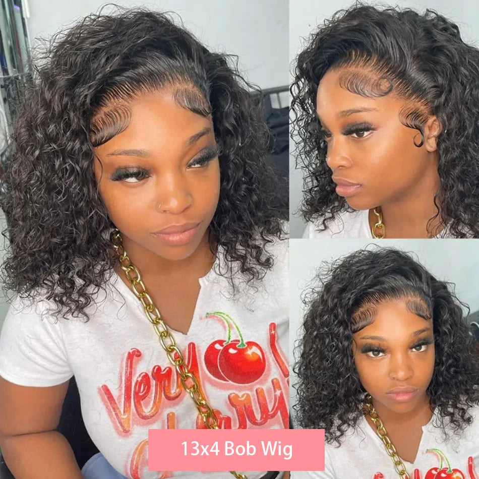 Loose Deep Water Wave Curly Bob Wig