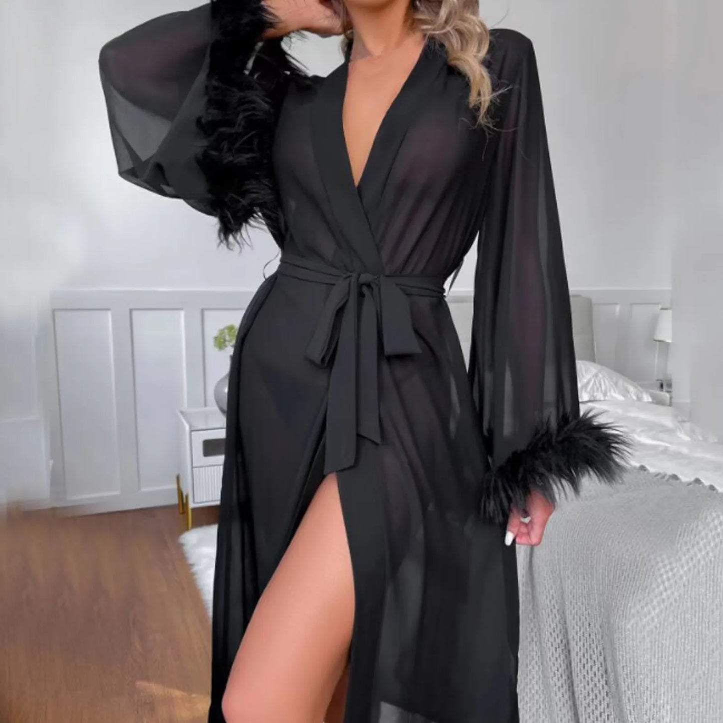 women sexy lingerie robe