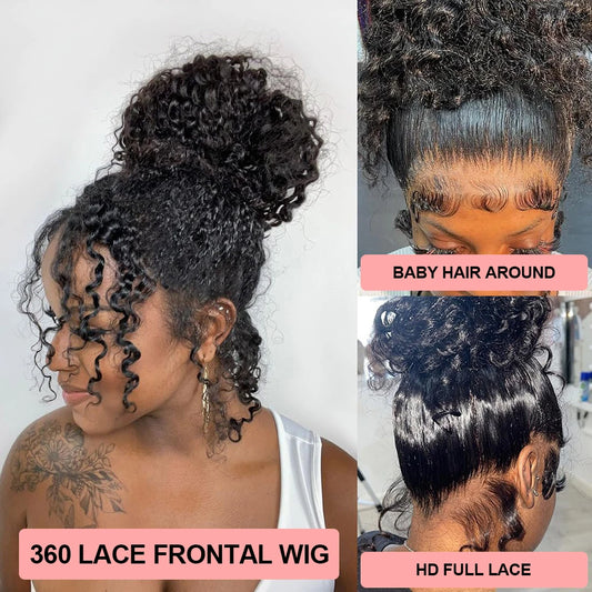 Curly 360 Lace Front Human Hair Wig