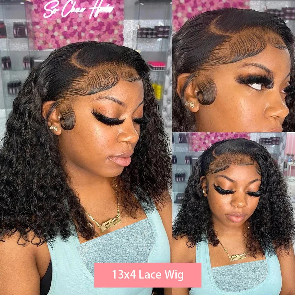 Loose Deep Water Wave Curly Bob Wig