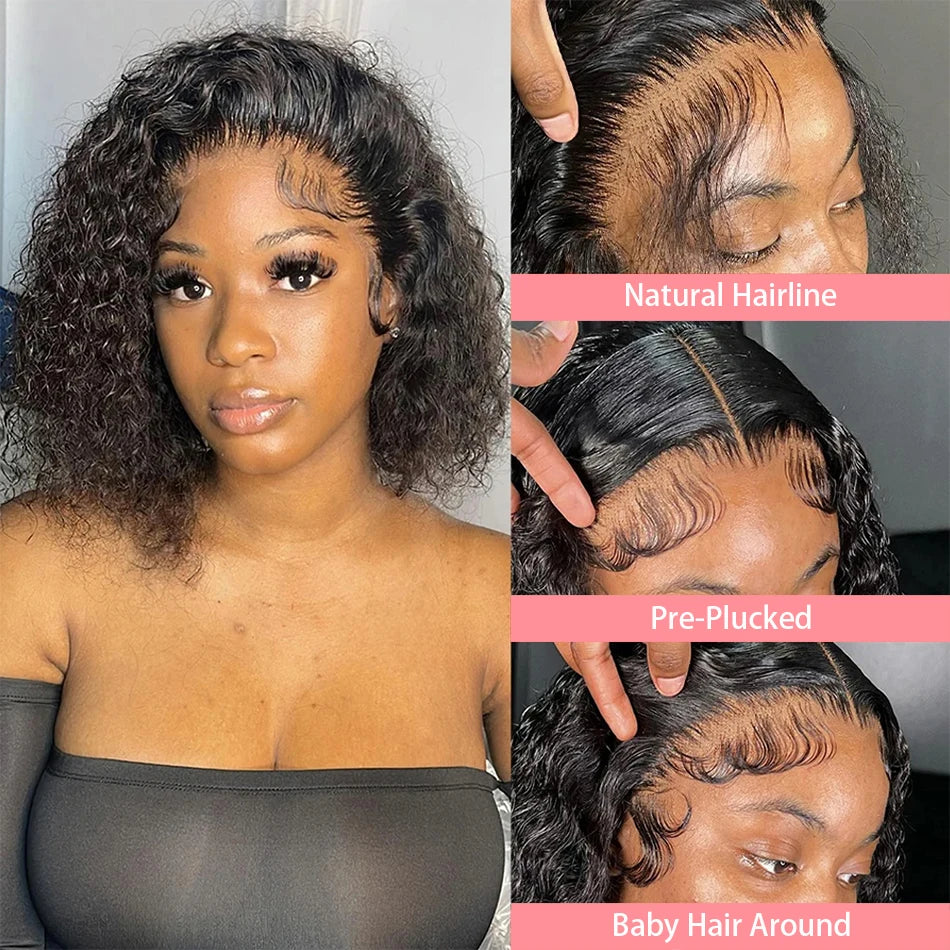 Loose Deep Water Wave Curly Bob Wig