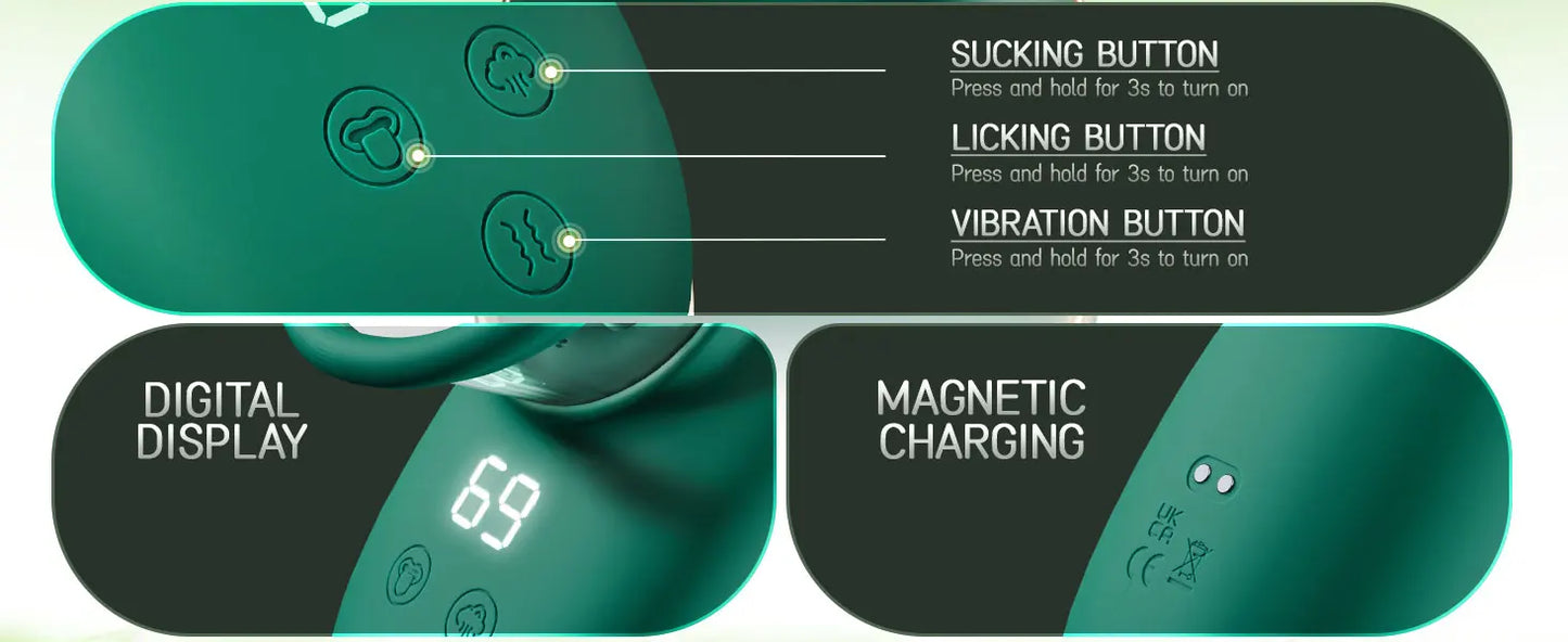 3 in 1 Vacuum Licking Vibrator