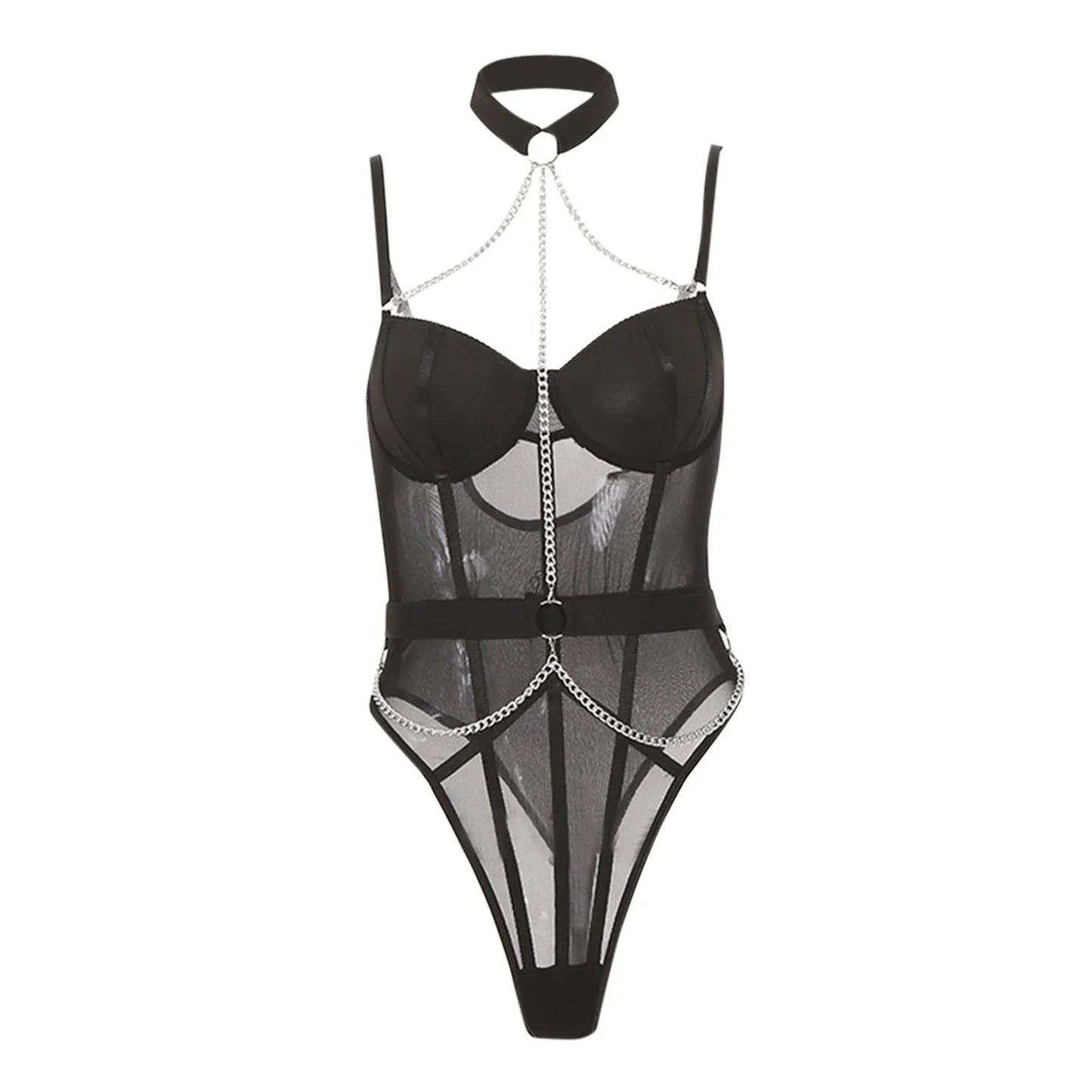 Women Sexy Mesh Sheer Bodysuits